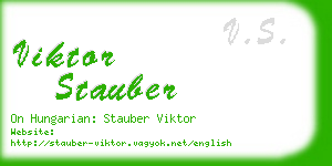 viktor stauber business card